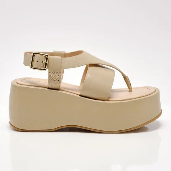 🎉LAST CHANCE🎉 FREE PEOPLE Holt Flatform Sandals / Silt - Picture 9 of 14